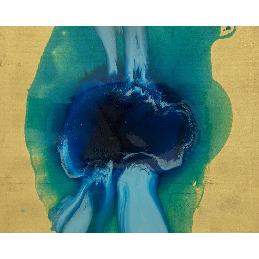 Ink Spill 60 X 40 inch Hand Painted Art